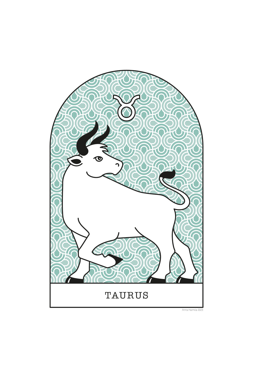 Härkä, Taurus -horoskooppi (merenvihreä)