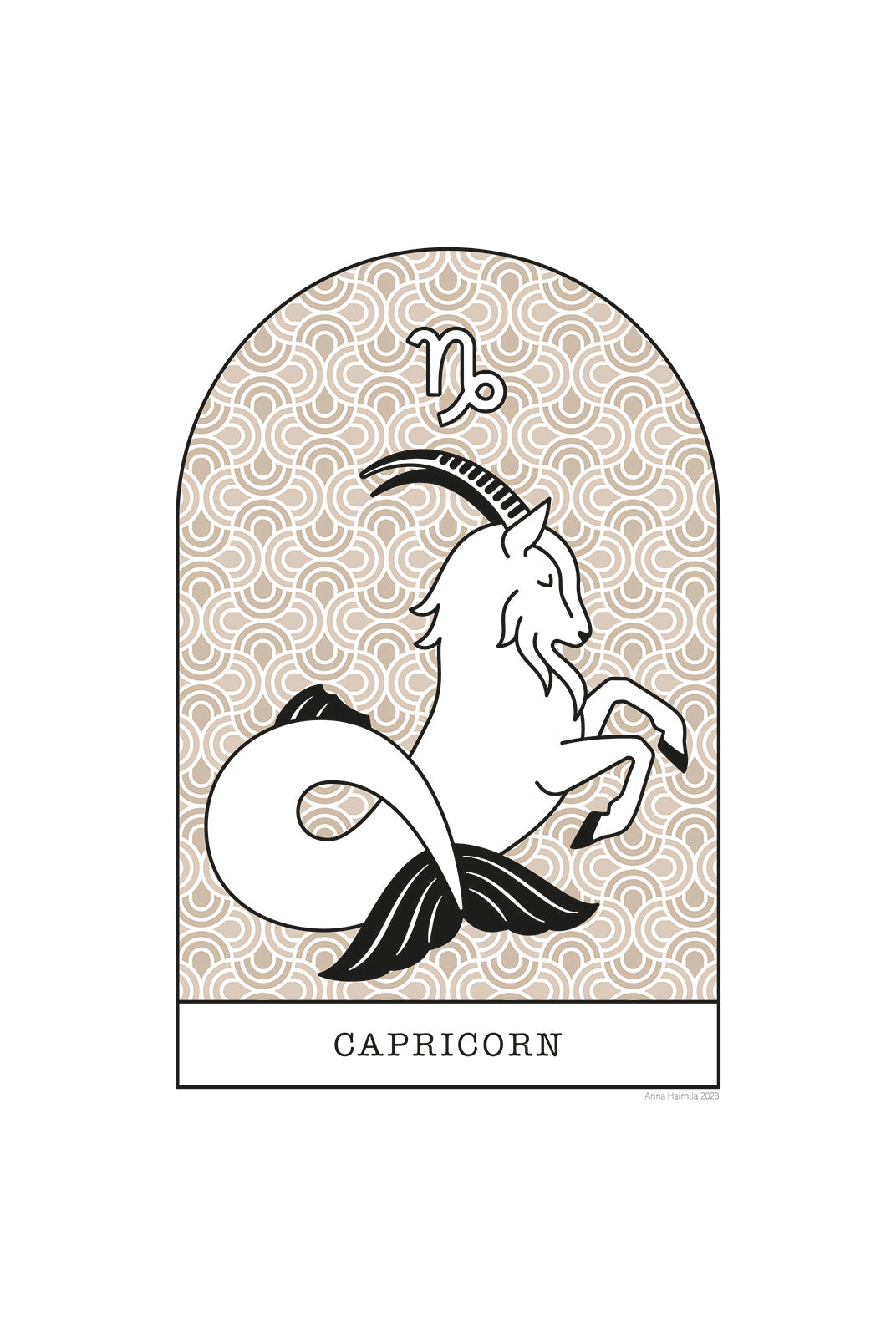 Kauris, Capricorn -horoskooppi (beige)
