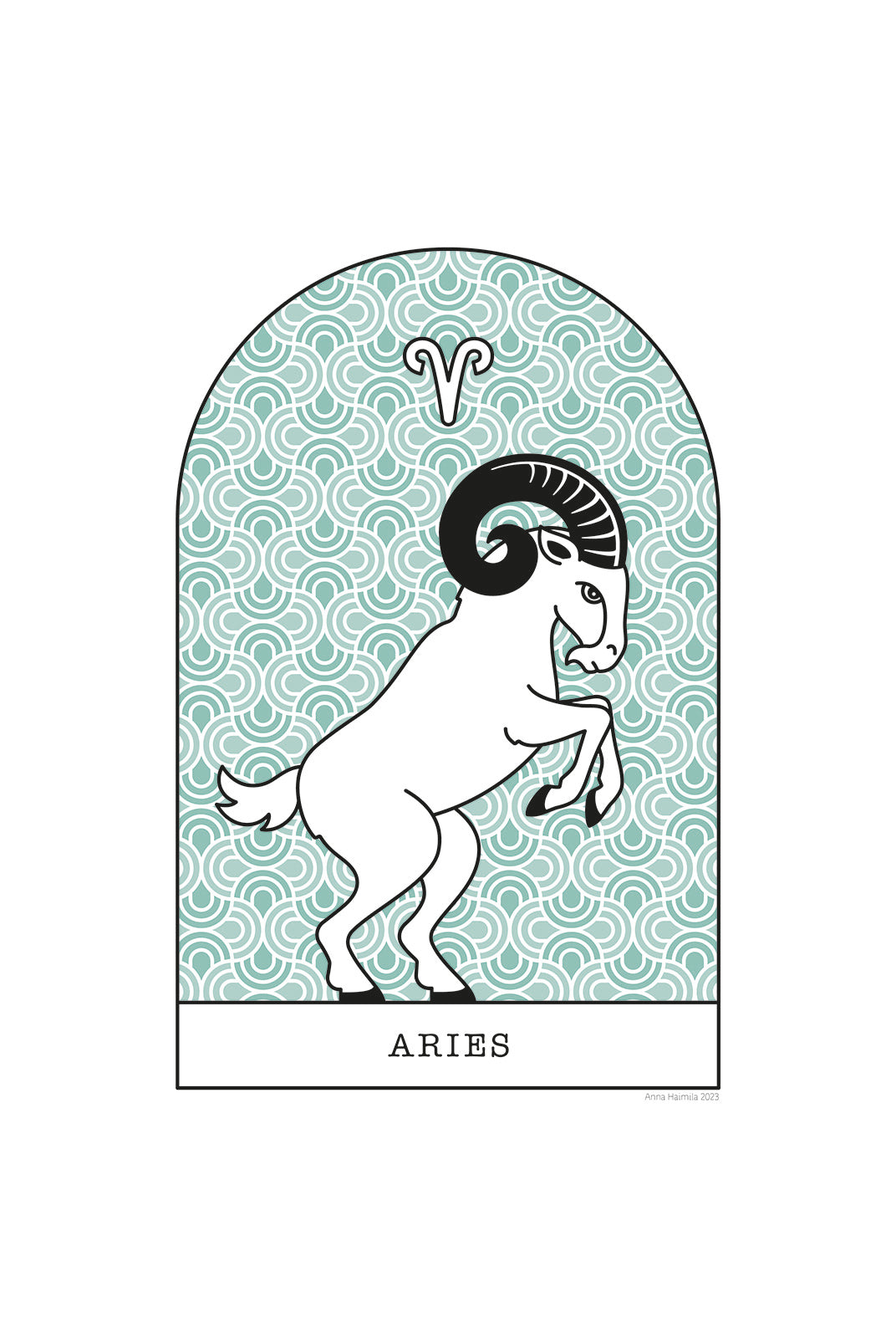 Oinas, Aries -horoskooppi (merenvihreä)