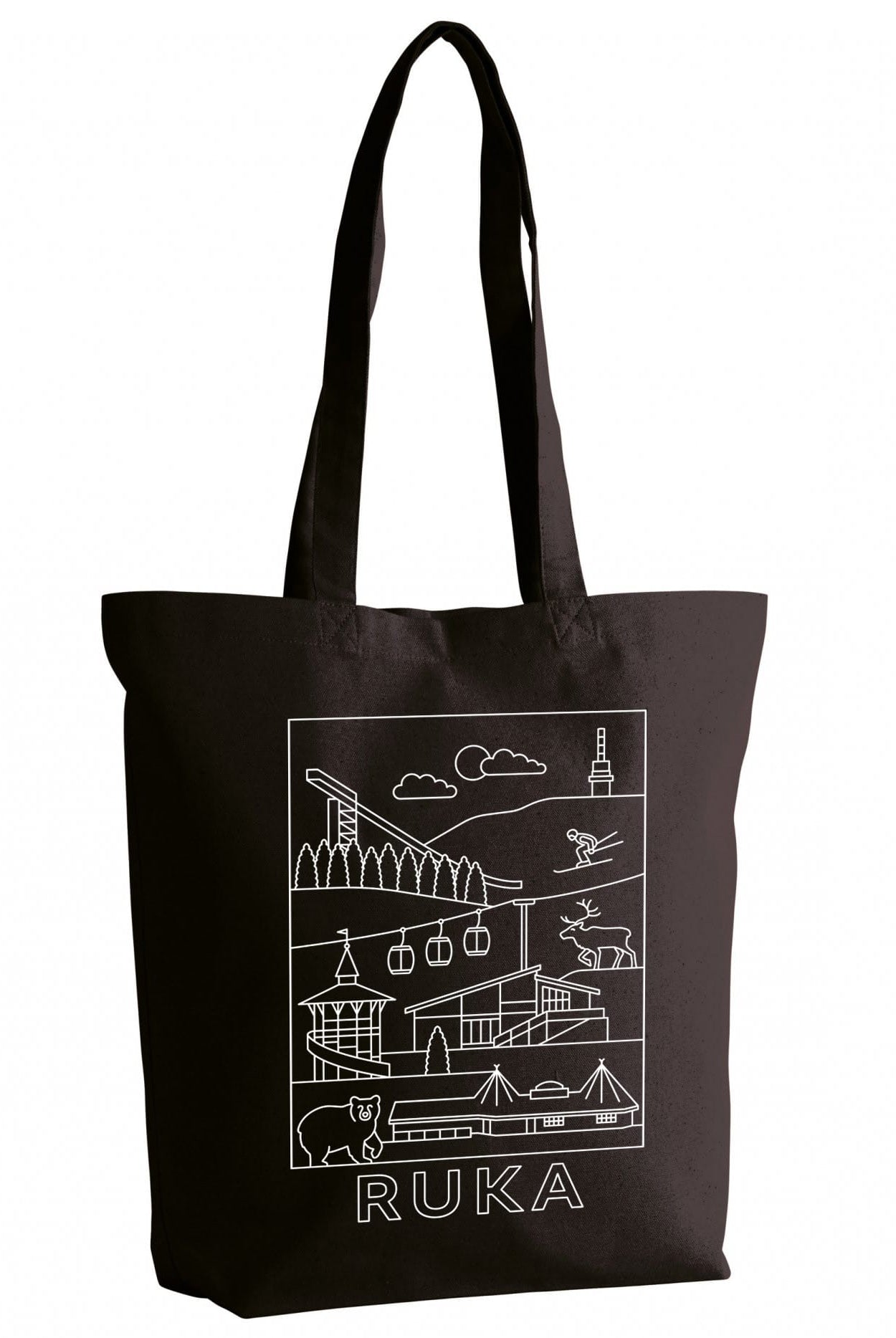 Ruka -nähtävyydet kangaskassi