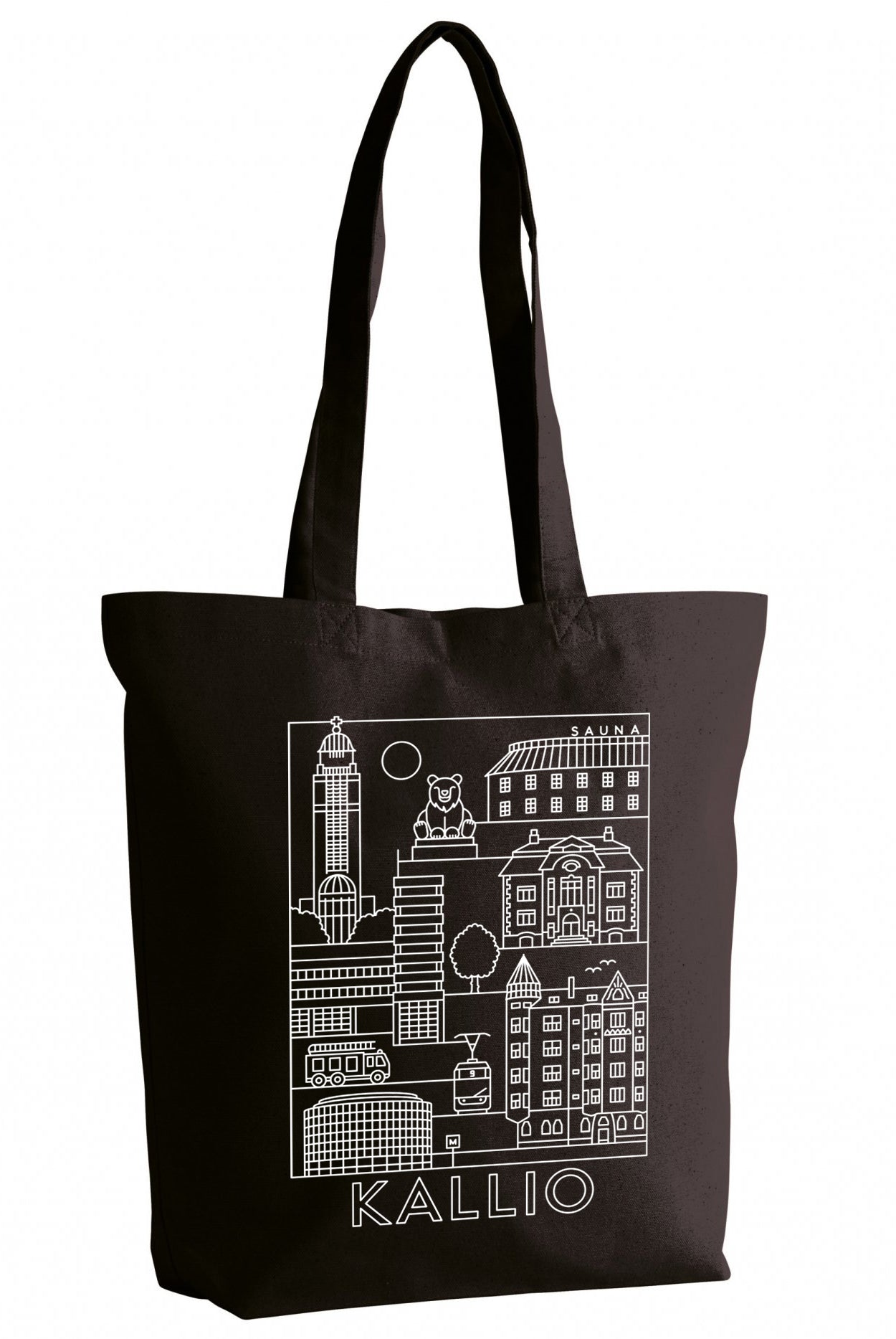 Kallio -nähtävyydet kangaskassi