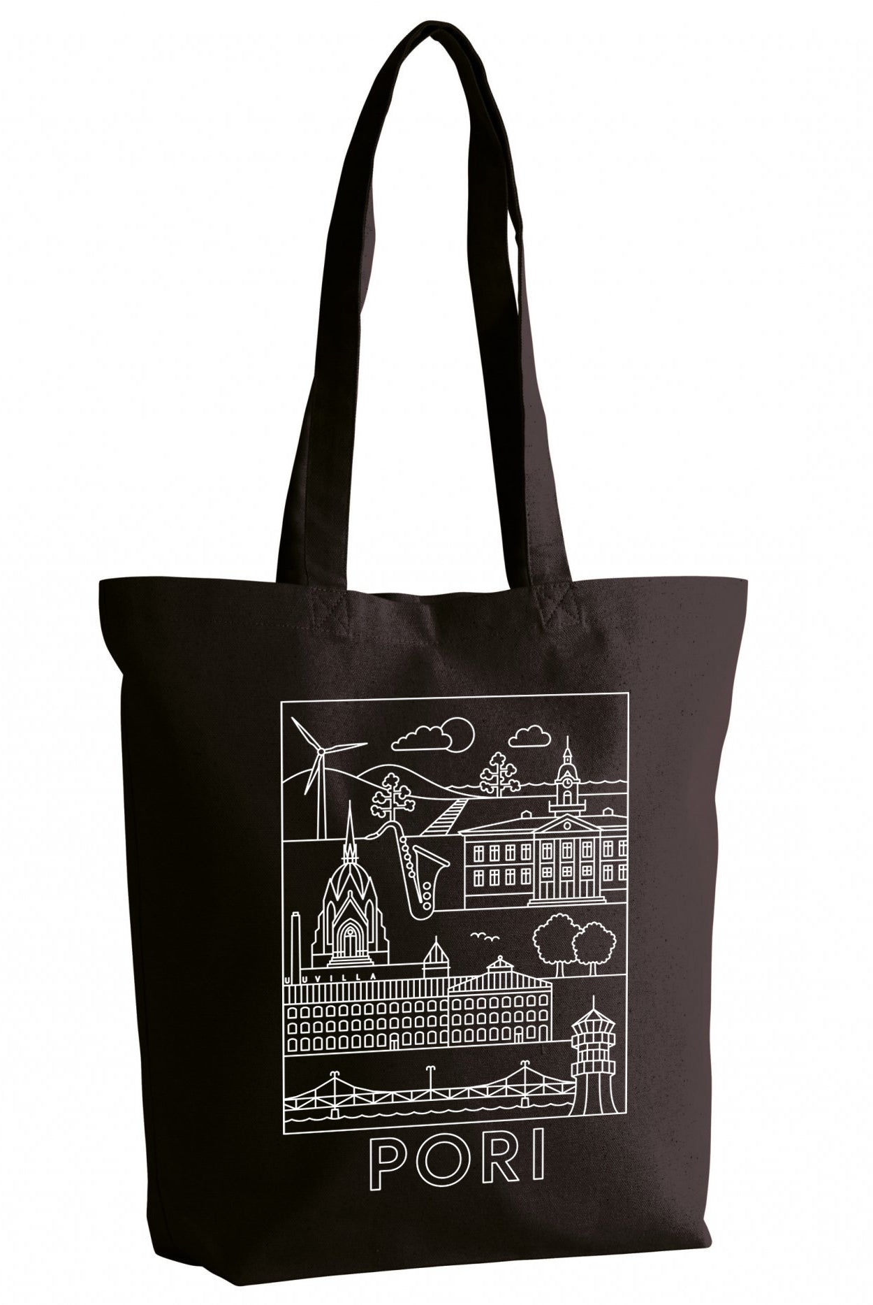 Pori -nähtävyydet kangaskassi