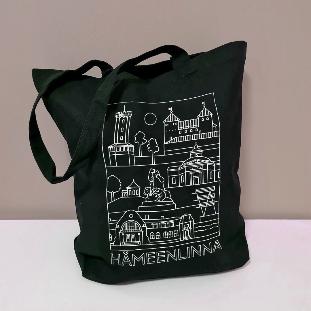 Hämeenlinna -nähtävyydet kangaskassi