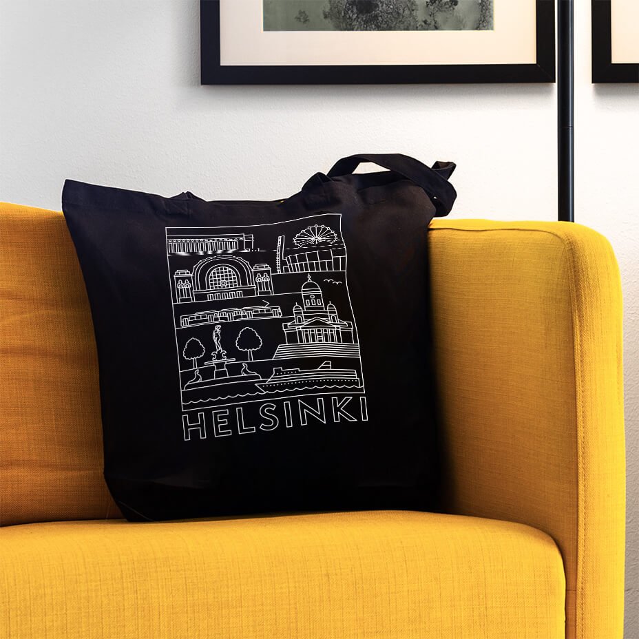 Helsinki -nähtävyydet kangaskassi