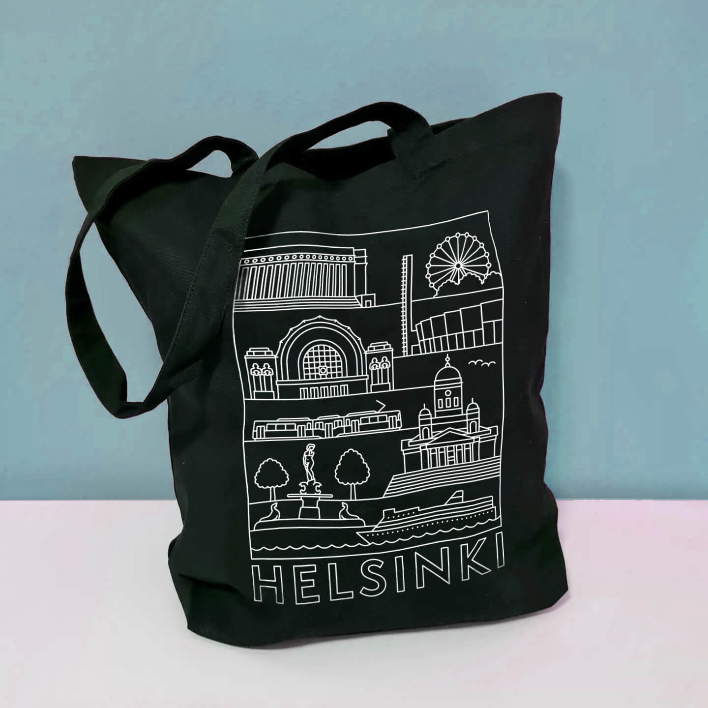 Helsinki -nähtävyydet kangaskassi