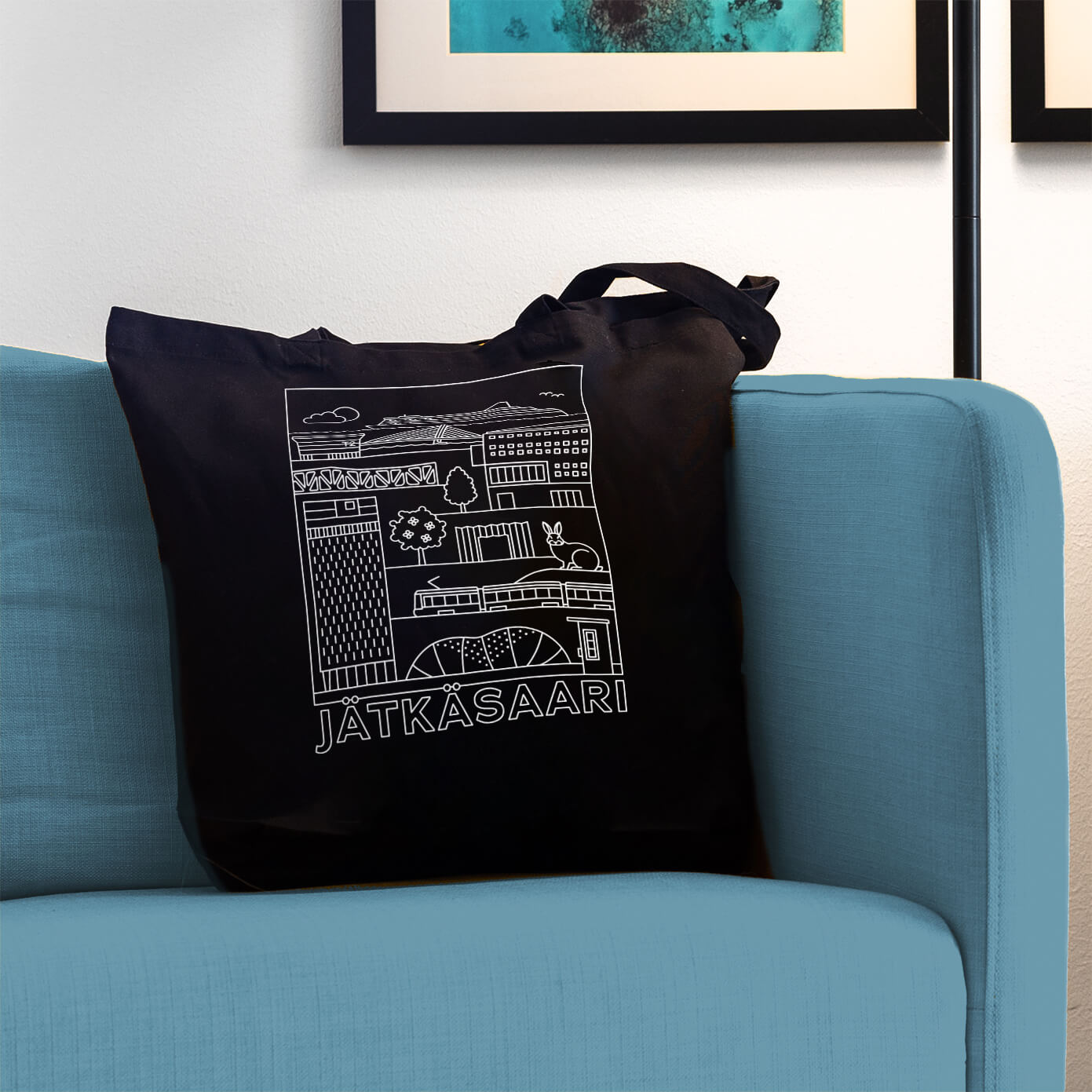 Jätkäsaari -nähtävyydet kangaskassi