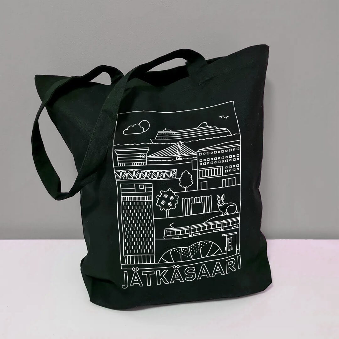 Jätkäsaari -nähtävyydet kangaskassi