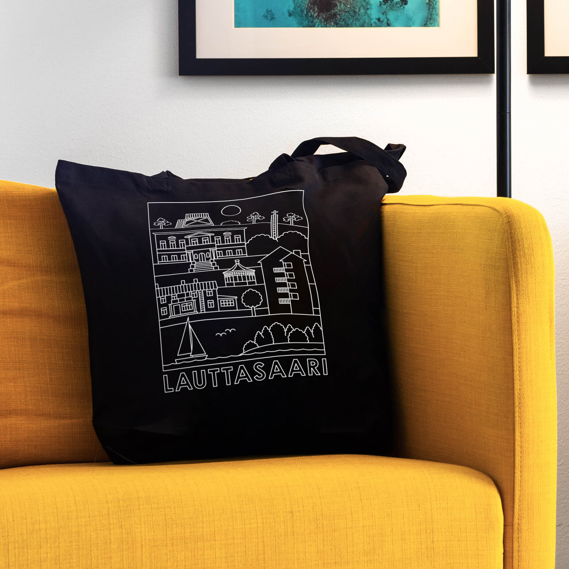 Lauttasaari -nähtävyydet kangaskassi