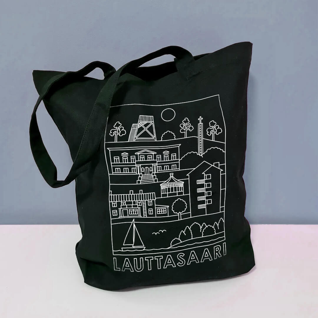 Lauttasaari -nähtävyydet kangaskassi