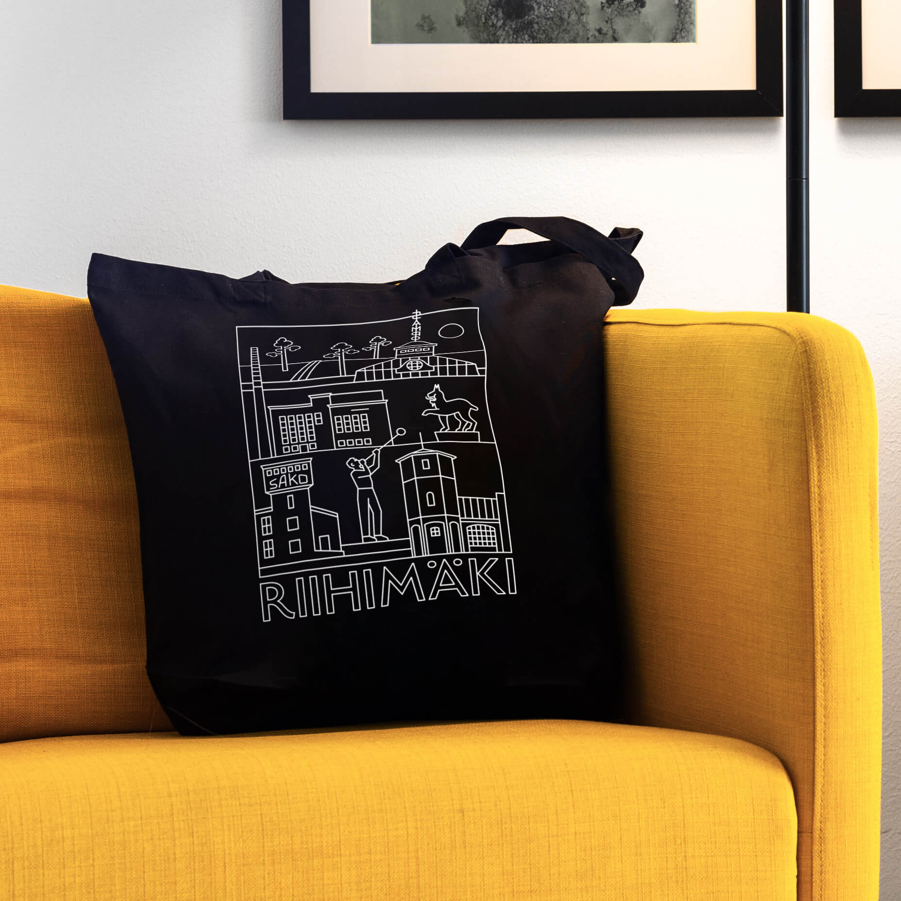 Riihimäki -nähtävyydet kangaskassi