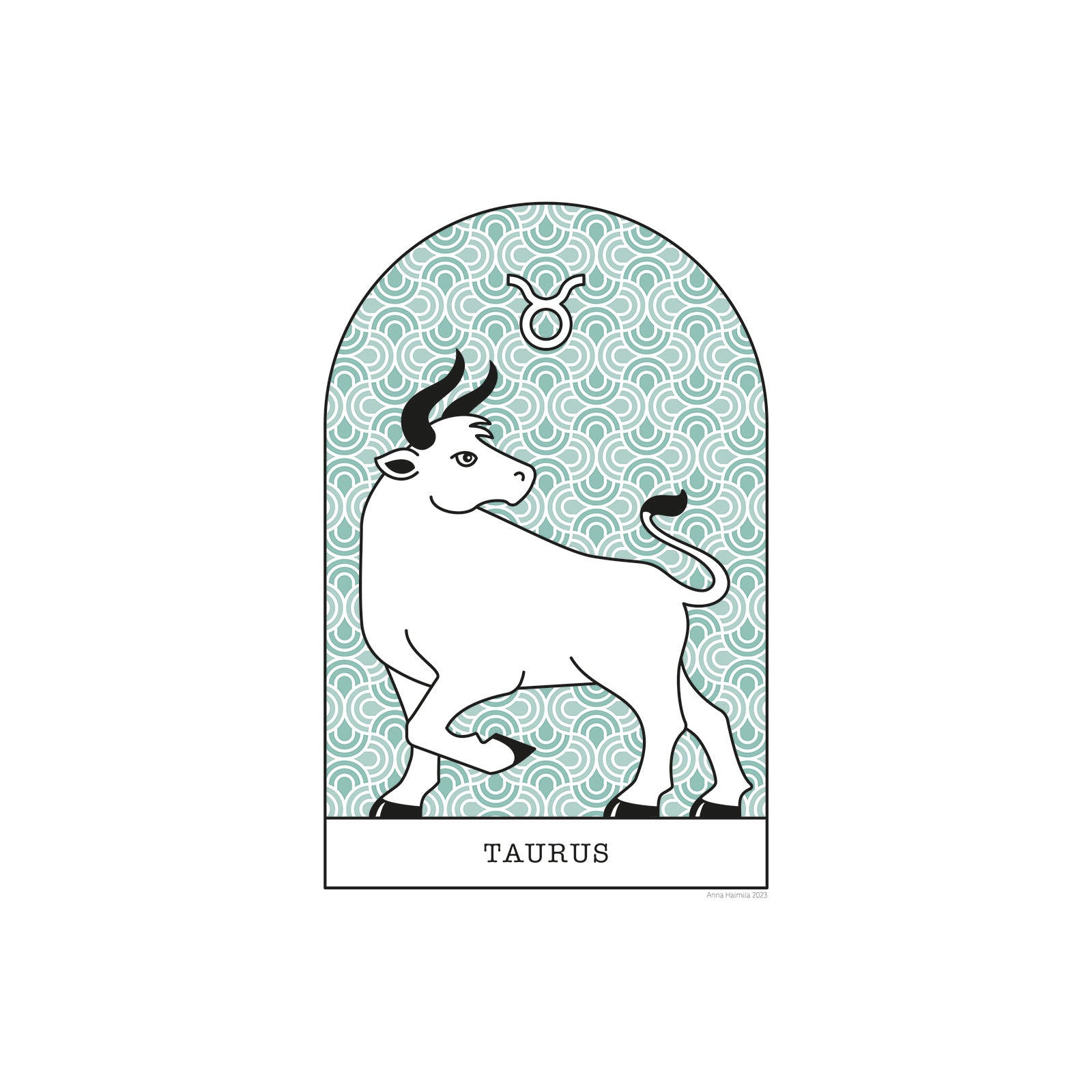 Härkä, Taurus -horoskooppi (merenvihreä)