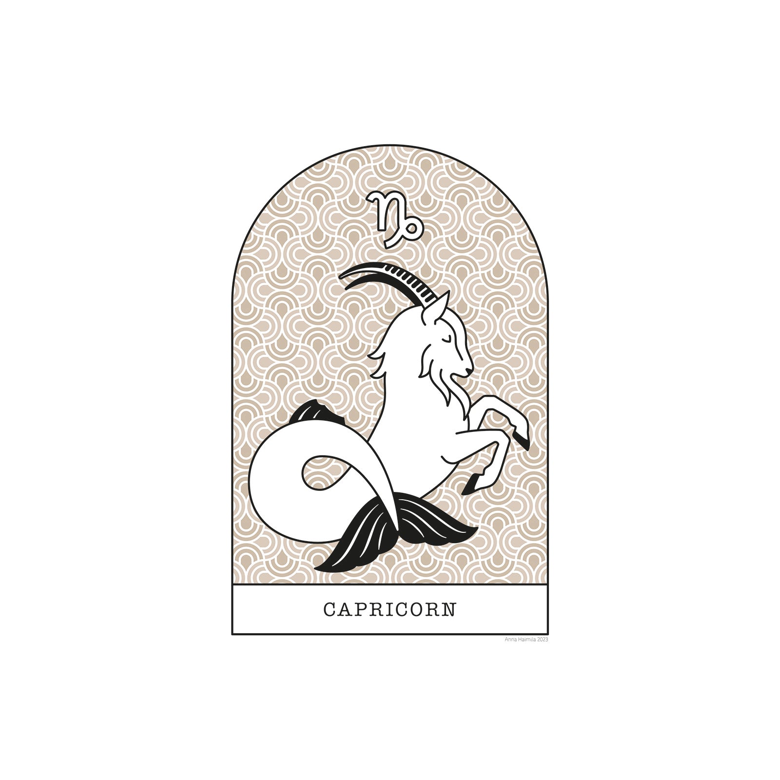 Kauris, Capricorn -horoskooppi (beige)