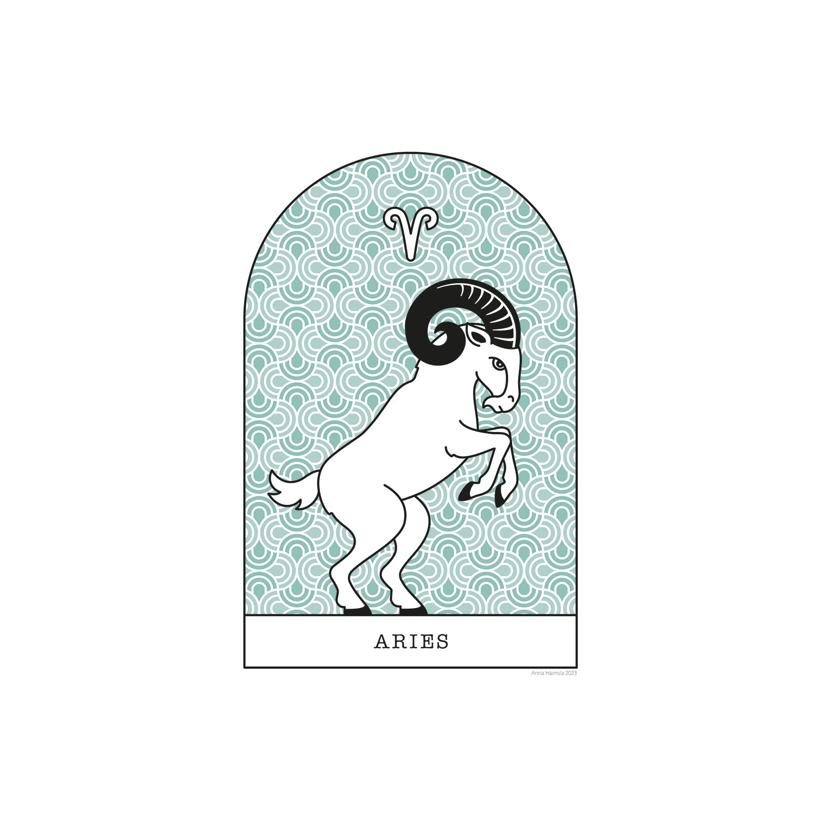 Oinas, Aries -horoskooppi (merenvihreä)