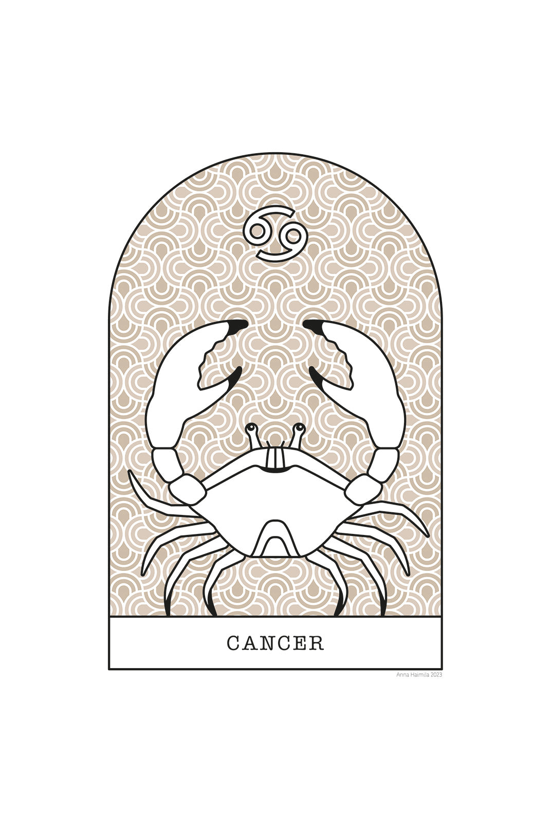 Rapu, Cancer -horoskooppi (beige)