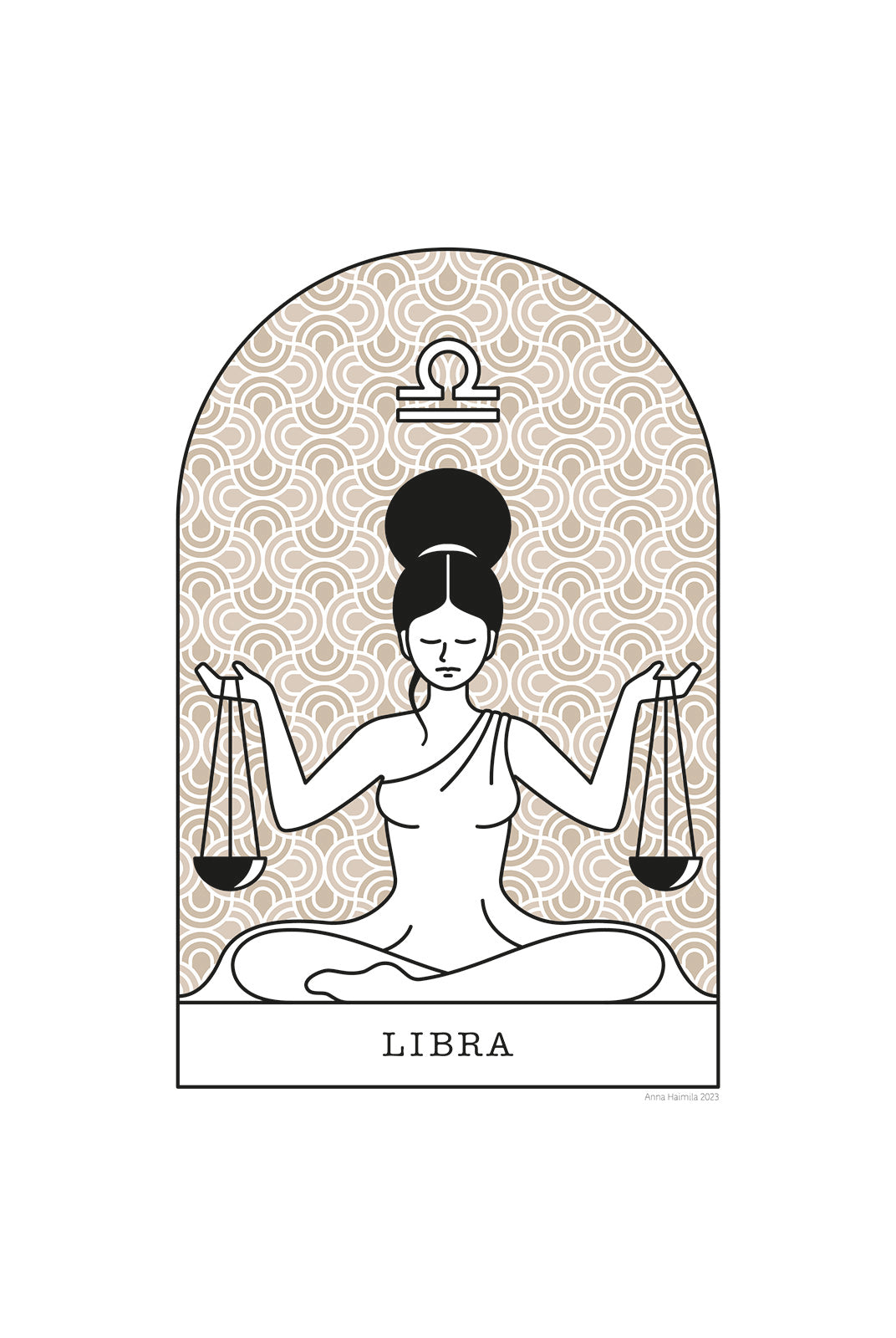Vaaka, Libra -horoskooppi (beige)