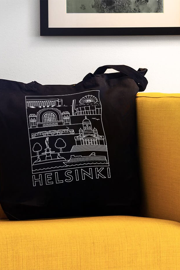 Helsinki -nähtävyydet kangaskassi