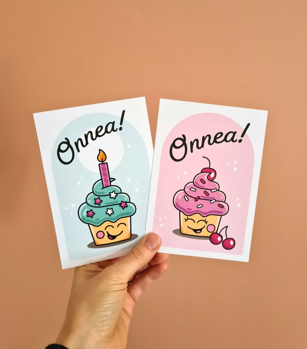 Onnittelukortti, muffinssi