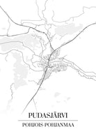 Pudasjärvi - Kartta